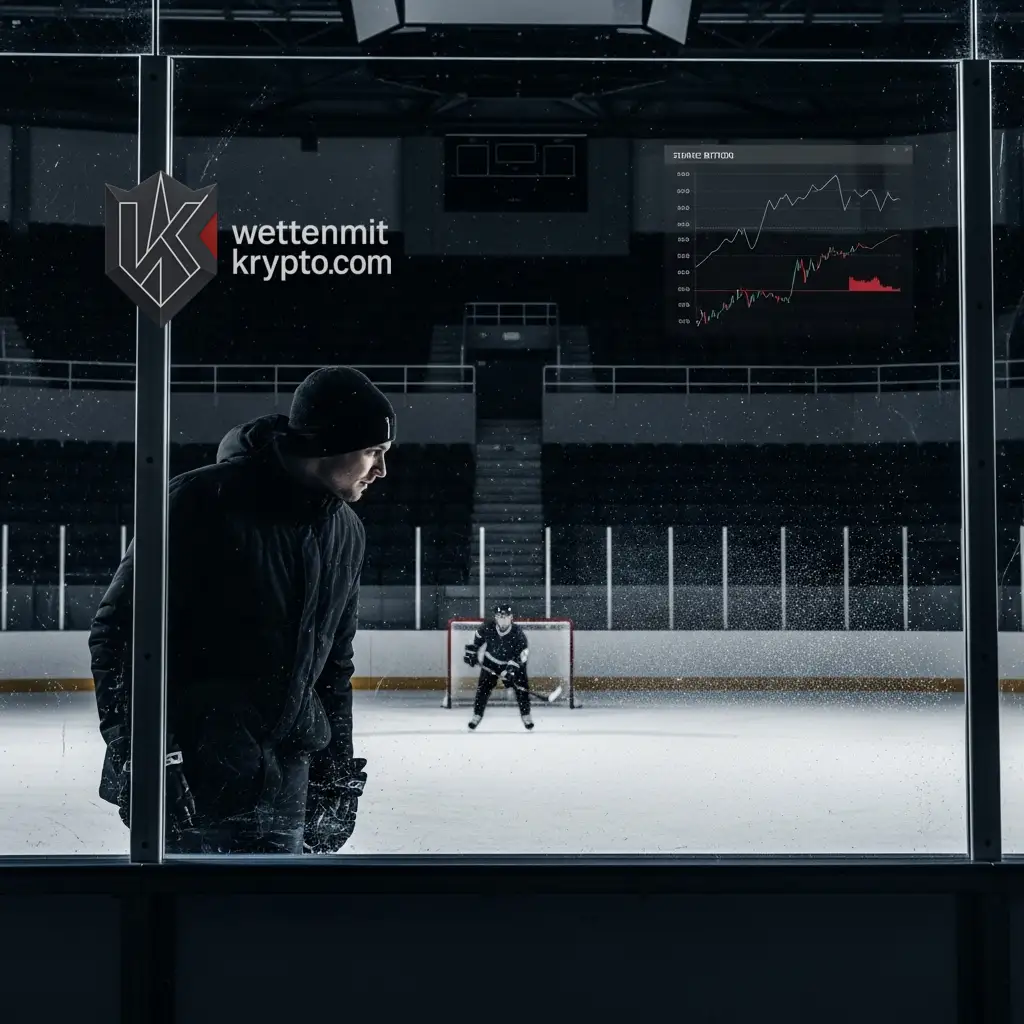 Professioneller Analyst vergleicht aktuelle Bitcoin Betting Lines für ein anstehendes Eishockey-Match.